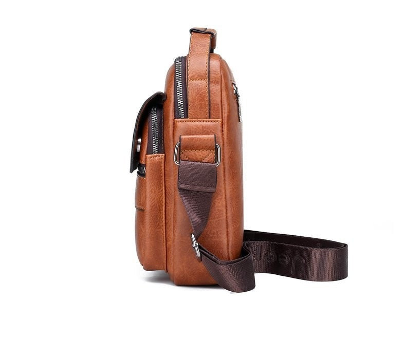 Bolsa Masculina de Couro + Carteira de Couro Brinde