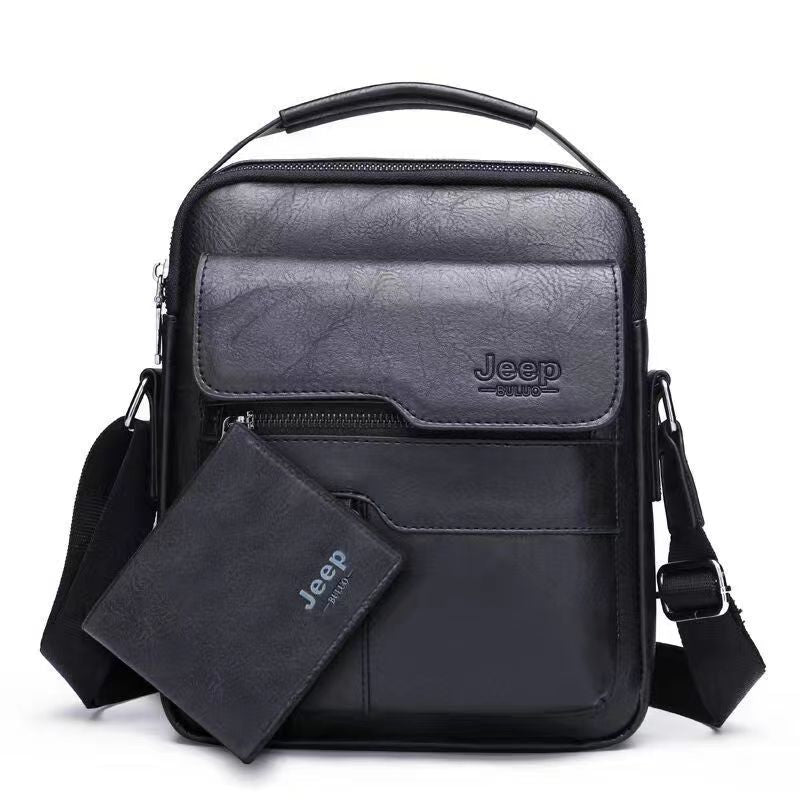 Bolsa Masculina de Couro + Carteira de Couro Brinde