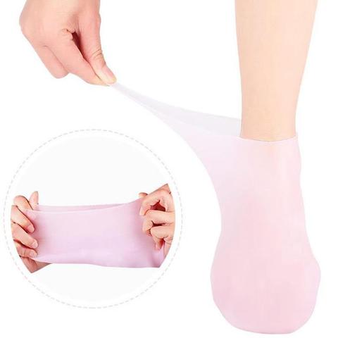 Meia de Silicone para Hidratar os Pés e Calcanhar