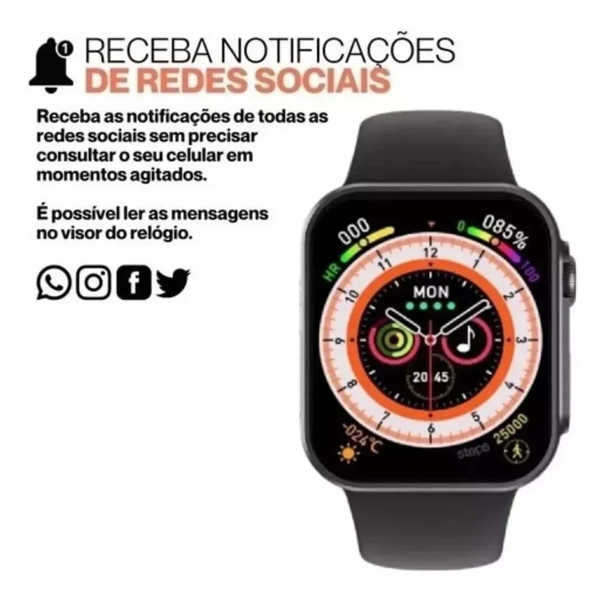 Relógio Smartwatch Impermeável Ultra 3