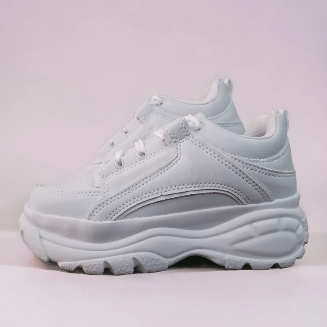 Tênis Feminino Branco Plataforma Blogueira